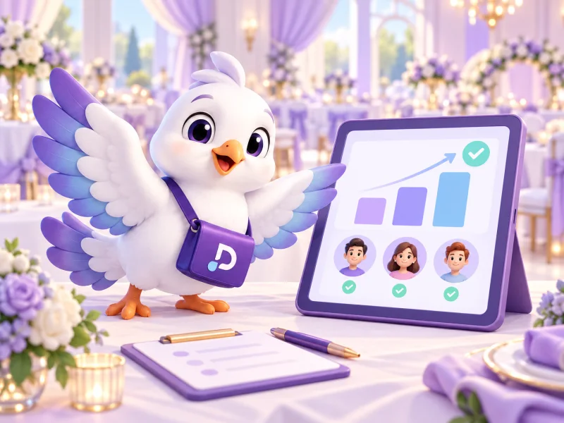Tablette canlı katılım grafiklerini gösteren Davetify güvercini