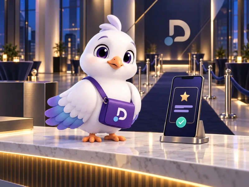 Kurumsal gala karşılama alanında dijital VIP davetiyeyi sunan Davetify güvercini